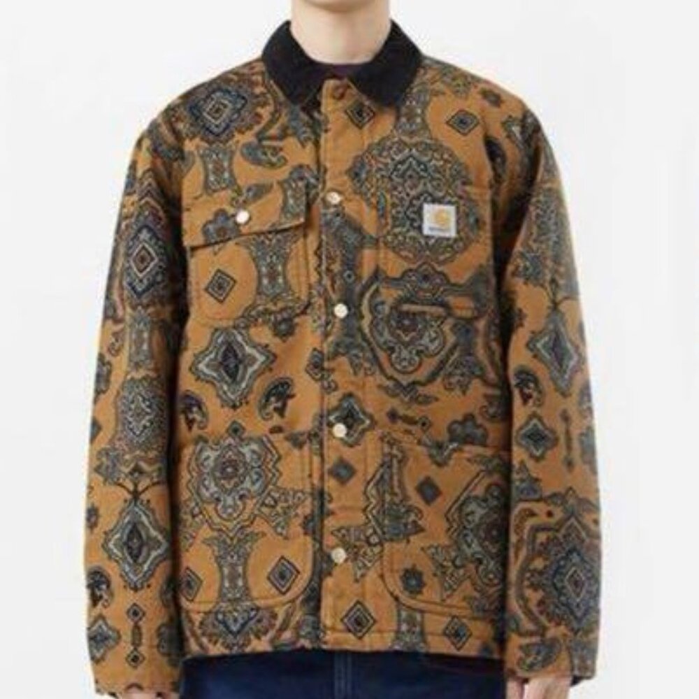 Carhartt Wip Paisley Tapestry Design Print Michigan Coat Jacket
